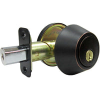 Single-Cylinder Deadbolt, Aged Bronze (Pack of 3)
