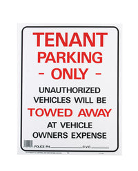 Hy-Ko  English  White  Informational  Sign  19 in. H x 15 in. W