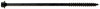 TimberTite Wood Screws, Black Ceramic, 1/4 x 6-In. 10-Pk.