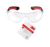 3M  Flat Temple Safety Glasses  Clear Lens Black/Orange Frame 1 pc.