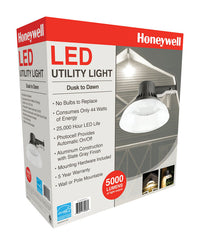 Honeywell  Dusk to Dawn  Plug-In  LED  Gray  Security Light