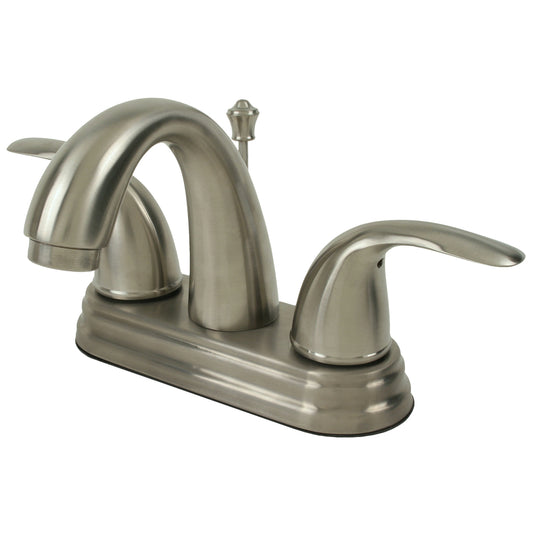 Ultra Faucets Brushed Nickel Centerset Bathroom Sink Faucet 4 in.