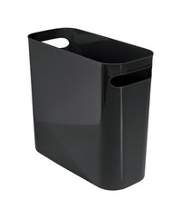 InterDesign 6 qt. Black Una Wastebasket (Pack of 4)