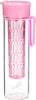 Trudeau Rejuvenate 17 oz Clear/Pink BPA Free Hydration Bottle
