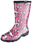 Sloggers 5017CWP08 Size 8 Women's Pink Cow Print Rain & Garden Boot