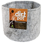 Hydrofarm HGDB3NH 3 Gallon Grey Dirt Pot Flexible Portable Planter