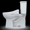 TOTO® Drake® Transitional WASHLET®+ Two-Piece Elongated 1.28 GPF Universal Height TORNADO FLUSH® Toilet with C5 Bidet Seat, Cotton White - MW7863084CEFG#01