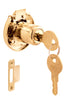 Prime-Line  Bright Brass  Gold  Steel  Cabinet/Drawer Lock