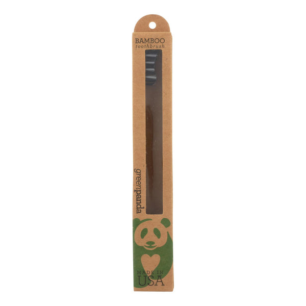 Cepillo de dientes Green Panda, de bambú, totalmente natural, caja de 12 unidades (paquete de 12)