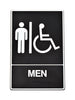 Hy-Ko English Men (Handicap, Braille) Sign Plastic 9 in. H x 6 in. W (Pack of 3)