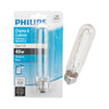 Phillips 415869 40 Watt Clear T10 Tubular Showcase Light Bulb