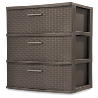 Sterilite 5.1 cu ft Brown Drawer Organizer 24 in. H X 21.875 in. W X 15.875 in. D Stackable