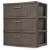 Sterilite 5.1 cu ft Brown Drawer Organizer 24 in. H X 21.875 in. W X 15.875 in. D Stackable