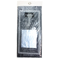 J & M Home Fashions 70 in.   H X 72 in.   W Clear Solid Shower Curtain Liner Vinyl