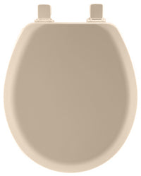 Bemis Round Beige Molded Wood Toilet Seat