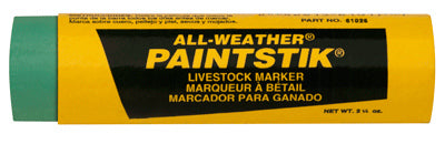 Paintstick Livestock Marker, All Weather, Green (Pack of 12)