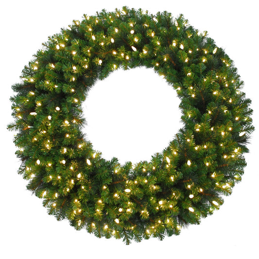 Celebrations 48 in.   D LED Prelit Clear/Warm White Mixed Pine Christmas Wreath