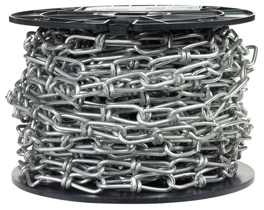 Campbell Chain  No. 2/0 in. Double Loop  Carbon Steel  Chain  9/64 in. Dia. x 60 ft. L