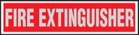 Hy-Ko 448 Red & White Fire Extinguisher Sign (Pack of 10)