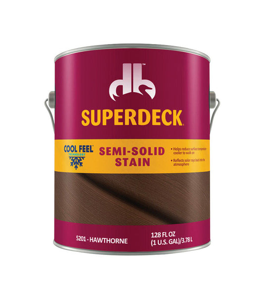 Superdeck Cool Feel Solid Hawthorne Acrylic Deck Stain 1 gal. (Pack of 4)
