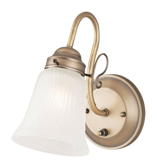 Westinghouse  1  Oyster Bronze  White  Wall Sconce