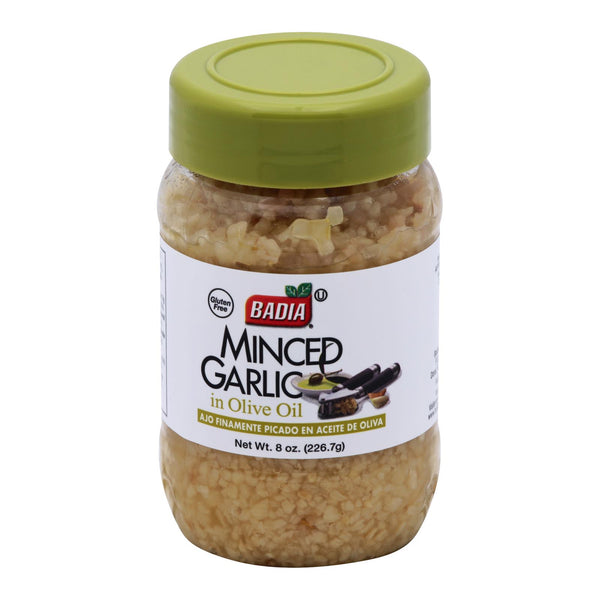 Especias Badia - Aceite de ajo picado - Caja de 12 - 8 oz.