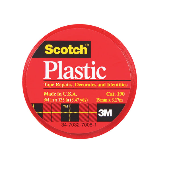 Scotch Red 125 in. L x 3/4 in. W Plastic Tape (Pack of 6)