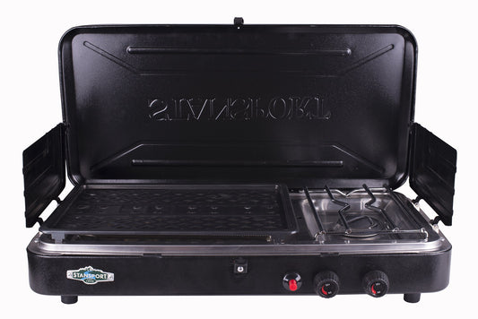 Stansport 206 13" X 10" Propane Stove & Grill Combination