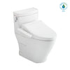 TOTO®WASHLET+® Legato One-Piece Elongated 1.28 GPF Toilet and WASHLET C2 Bidet Seat, Cotton White - MW6243074CEFG#01