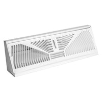 Baseboard Diffuser, Sunburst Pattern, Steel, White, 18-In.