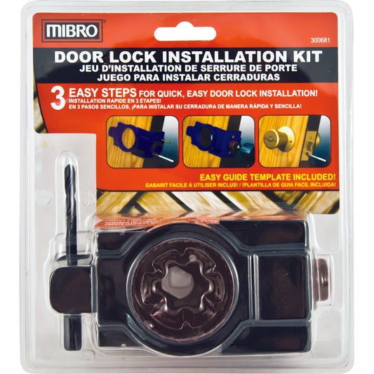 MIBRO Carbon Steel Door Lock Installation Kit