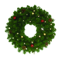 Celebrations  24 in. Dia. Incandescent  Prelit Decorated Douglas Fir Wreath (Pack of 6)