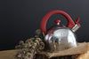 Acacia Red Stainless Steel 2.1Qts. Tea Kettle