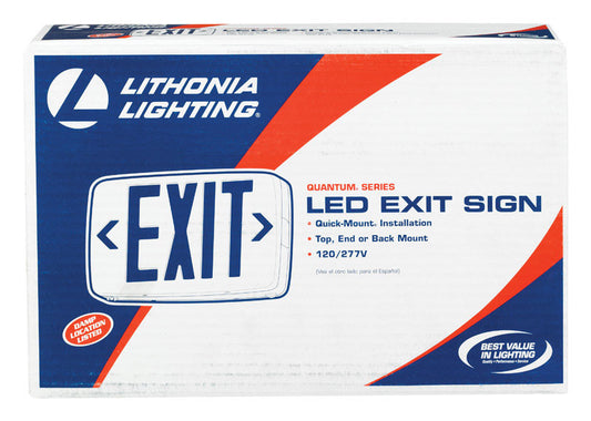 Lithonia Lighting  Thermoplastic  Indoor  LED  Lighted Exit Sign