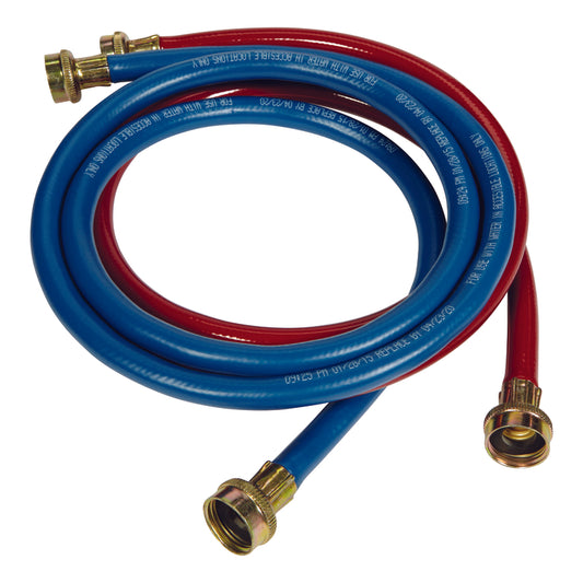 Ultra Dynamic Products 3/8 in. FGH X 3/4 in. D FGT 4 ft. Rubber Washing Machine Supply Line