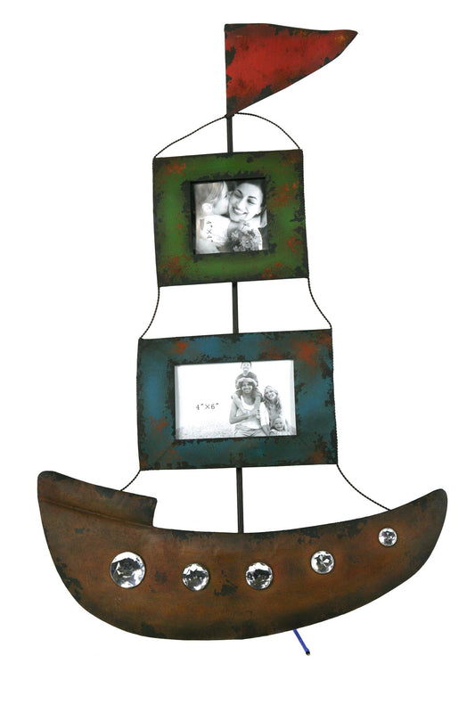 River Cottage Gardens A16964-Bhups Wood Sailboat Picture Frame