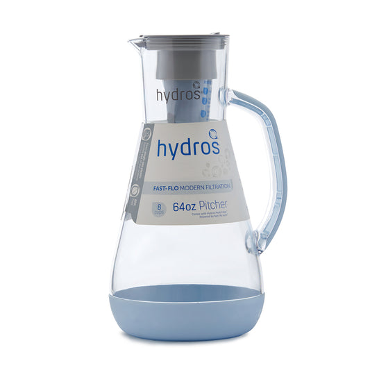 Hydros 64 oz. Blue Water Filtration Pitcher