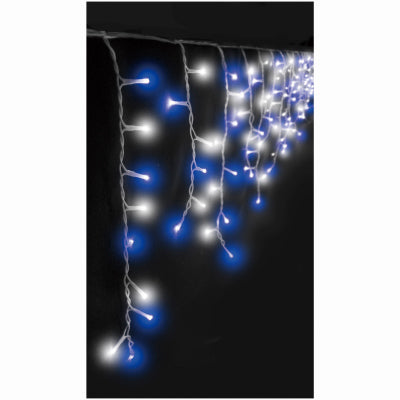 Icicle LED Starry Lights, Twinkling Blue & Pure White, 135-Ct.
