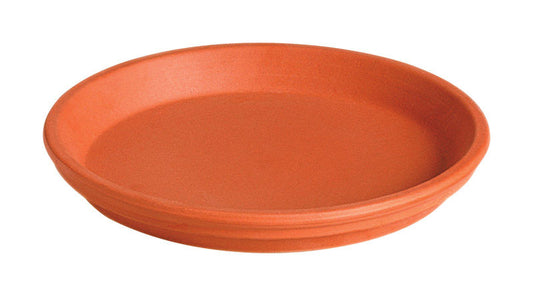 Deroma 1.2 in. H x 8.3 in. Dia. Clay Traditional Plant Saucer Terracotta (Pack of 12)