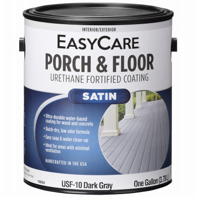 Exterior Satin Porch & Floor Coating, Urethane Fortified, Dark Gray, 1-Gallon (Pack of 2)