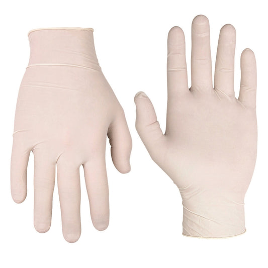 CLC Latex Disposable Gloves L White 10 pk
