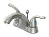 OakBrook  Coastal  Brushed Nickel  Two Handle  Lavatory Pop-Up Faucet  4 in.
