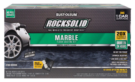 Rust-Oleum Rock Solid Marble Stone Obsidian Floor Kit 80 oz.