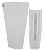 It's Exciting Lighting IEL-4400 6.5" X 4" X 10.75" Frosted Marble Glass LED Conical Battery Powered Wall Sconce
