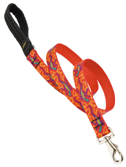 Lupine Collars & Leads 41059 1" X 6' Go Go Gecko Design Dog Lead