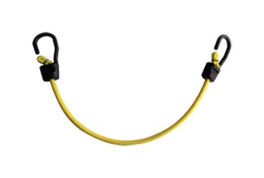 Keeper Ultra Black/Yellow Bungee Cord 24 in. L X 0.315 in. T 1 pk