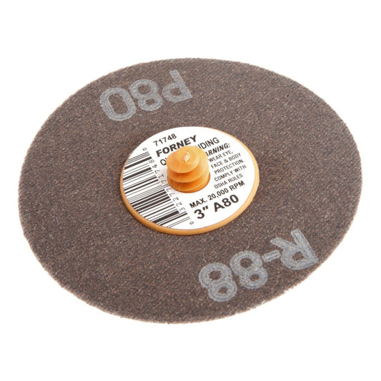 Forney Quick Change 3 in. Aluminum Oxide Adhesive Mini-Sanding Disc 36 Grit 1 pk