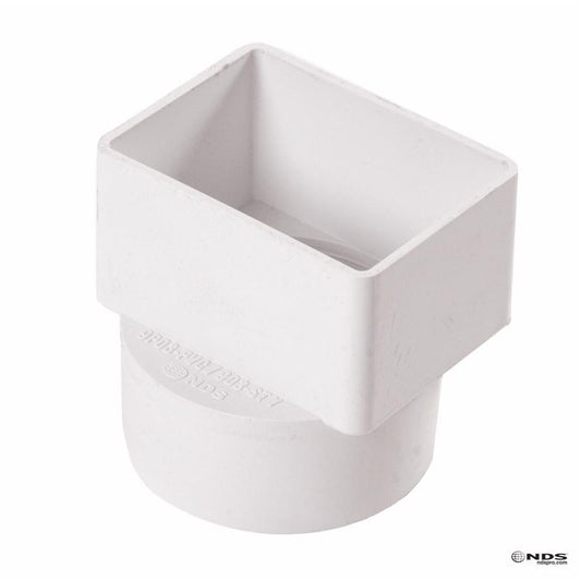 NDS Schedule 35 3 in. Hub each Female PVC Flush Downspout Adapter 1 pk