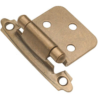 Hickory Hardware P144-AB 2.630" X 1.936" Antique Brass Surface Self-Closing Flush Hinges 2 Count