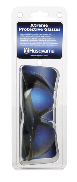 Gafas de seguridad Husqvarna Xtreme con lente de espejo y marco negro, 1 ud.